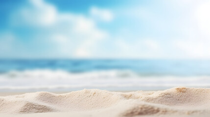 Panorama of a beautiful white sand beach and turquoise water. Holiday summer beach background.....