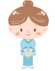 セラピストの全身立ち姿　ポーズ