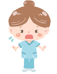 セラピストの全身立ち姿　ポーズ