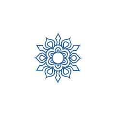 set of blue mandala elements blue