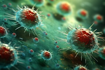 Immune System. Cells, Tissues, and Agents Defending Against Infections and Diseases - obrazy, fototapety, plakaty