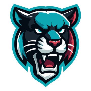 Panther logo. Roaring panther. Image of a black panther head. Panther head mascot , Panther head vector , Panther head mascot logo 