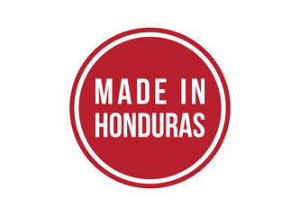 Made in Honduras red vector banner illustration isolated on white background