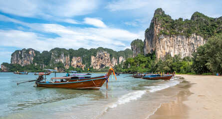 Railay Beach in Krabi Province in southern Thailand along the Andaman Sea