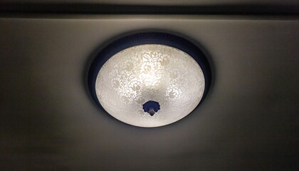 A purchased (consumer) ceiling lamp in close-up