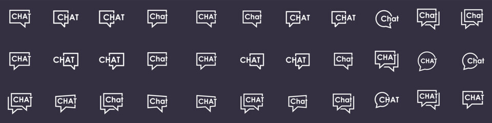 Text Logo design Typography Chat, Symbol Message Talk Communication Logo Design Inspiration
