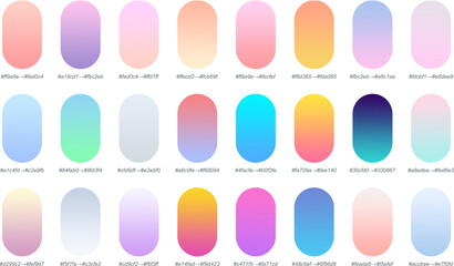 set of colorful nail, Gradient color palettes are suitable for background designs, this color palette is equipped with a color code so it is easier to use