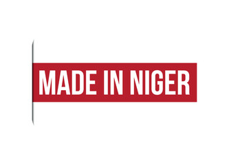 Made in Niger red banner design vector illustration