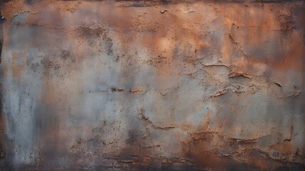 Old metal texture background, dirty iron rusty plate. Grungy vintage oxidized steel leaf or wall. Concept of industry, grunge, weathered worn material, wallpaper, rough sheet