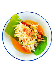 thai papaya salad (Somtam) top view