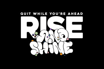 aesthetic quotes streetwear typography t-shirt design templates	