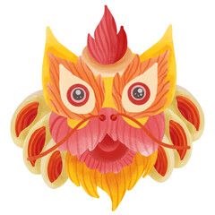 Dragon head painting for Chinese New Year festival
