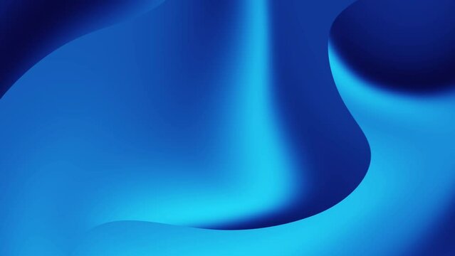 Smooth blue gradient background with waves. Seamless looping animation. 4K footage