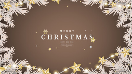 Merry Christmas  and Happy New Year background ,element in Christmas holiday , Flat Modern design , illustration Vector EPS 10