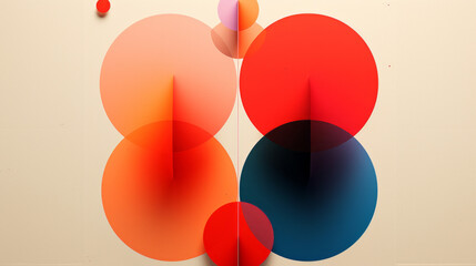 Vibrant circles. Round gradients combined with circle shapes and a trendy grainy texture overlay