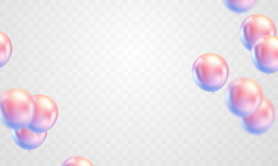 Elegant 3D Realistic Colorful Balloon Design Background Vector Illustration