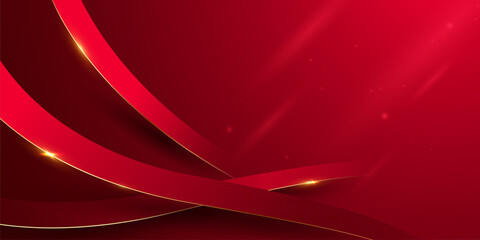 red background design With luxurious effect elements Vector illustration