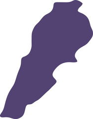 Map of Lebanon. Country map silhouette vector illustration