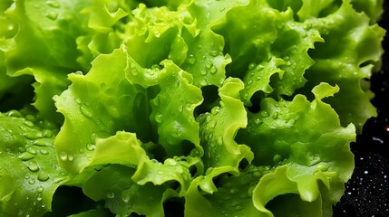 Green salad leaves. Salads closeup. Fresh Photorealistic healthy Salad.