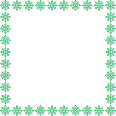 Christmas frame with snowflakes