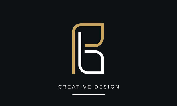 PB or BP Alphabet letters logo monogram