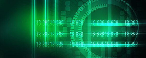 2d illustration Abstract futuristic electronic circuit technology background