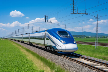 Fototapeta premium Eco friendly modern high speed train