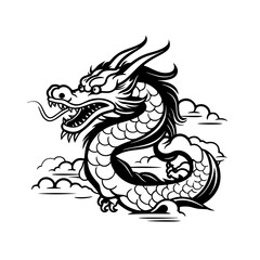 Illustration of Traditional chinese Dragon ,vector illustration
