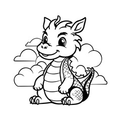 Chibi dragon vectors for illustration. Cute dragon vector bundle
