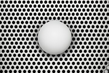 white circle mesh metal, perforated steel black dot background, psychedelic illustration circular holes, Generative AI 