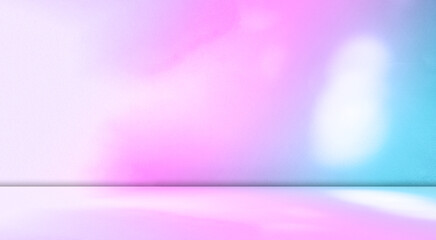 Pastel background Studio bg Gradient Color Pink Blue Purple Podium 3d Light Shadow Floor Kitchen Mockup Summer Product Abstract Wall Kitehcn Table Scene Cosmetic Beauty Bg Room Spring Flower Table.