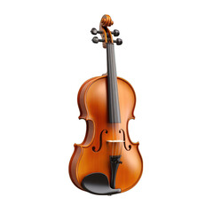 Classical Violin Isolated on Transparent or White Background, PNG