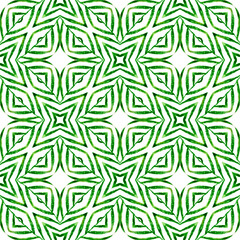 Chevron watercolor pattern. Green positive boho