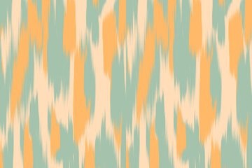 Uzbek ikat pattern and fabric in Uzbekistan. Abstract background for wallpaper, textile, cloth, fashion, table cloth - obrazy, fototapety, plakaty