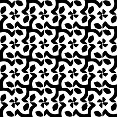 Wallpaper with Seamless repeating pattern.  Black and white pattern . Abstract background. Monochrome texture  for web page, textures, card, poster, fabric, textile.