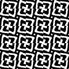 Wallpaper with Seamless repeating pattern.  Black and white pattern . Abstract background. Monochrome texture  for web page, textures, card, poster, fabric, textile.
