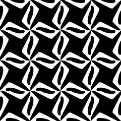 Wallpaper with Seamless repeating pattern.  Black and white pattern . Abstract background. Monochrome texture  for web page, textures, card, poster, fabric, textile.