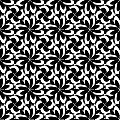 Wallpaper with Seamless repeating pattern.  Black and white pattern . Abstract background. Monochrome texture  for web page, textures, card, poster, fabric, textile.