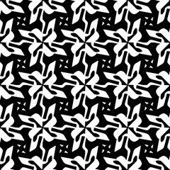 Wallpaper with Seamless repeating pattern.  Black and white pattern . Abstract background. Monochrome texture  for web page, textures, card, poster, fabric, textile.