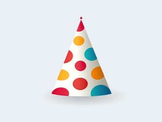 Festive party hat for celebrations and birthday, flat style