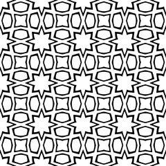 Wallpaper with Seamless repeating pattern.  Black and white pattern . Abstract background. Monochrome texture  for web page, textures, card, poster, fabric, textile.