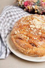 A loaf of festive bread.