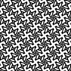 Wallpaper with Seamless repeating pattern.  Black and white pattern . Abstract background. Monochrome texture  for web page, textures, card, poster, fabric, textile.