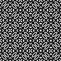 Wallpaper with Seamless repeating pattern.  Black and white pattern . Abstract background. Monochrome texture  for web page, textures, card, poster, fabric, textile.