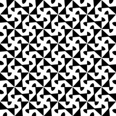 Wallpaper with Seamless repeating pattern.  Black and white pattern . Abstract background. Monochrome texture  for web page, textures, card, poster, fabric, textile.