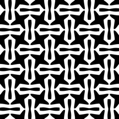 Wallpaper with Seamless repeating pattern.  Black and white pattern . Abstract background. Monochrome texture  for web page, textures, card, poster, fabric, textile.