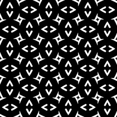 Wallpaper with Seamless repeating pattern.  Black and white pattern . Abstract background. Monochrome texture  for web page, textures, card, poster, fabric, textile.