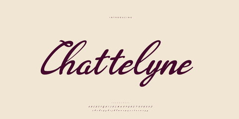 Abstract Fashion font alphabet. Minimal modern urban fonts for logo, brand etc. Typography Calligraphy typeface uppercase lowercase and number. vector illustration
