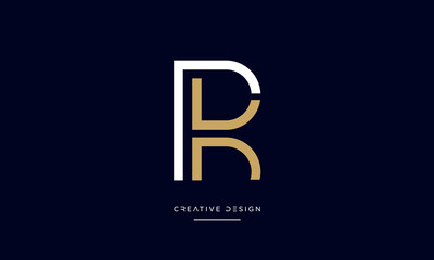 Alphabet letters PK or KP logo monogram