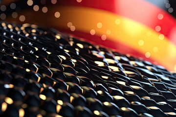 3d minimalist Germany flag bokeh background Generative AI